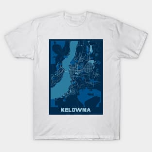 Kelowna - Canada Peace City Map T-Shirt